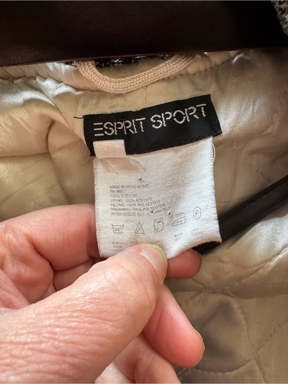Vintage Esprit Gray Marled Bomber quilted bomber jacket - Picture 7 of 7